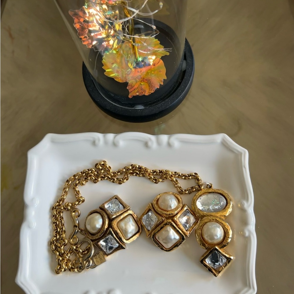 French vintage Alexis Lahellec earrings and necklace set